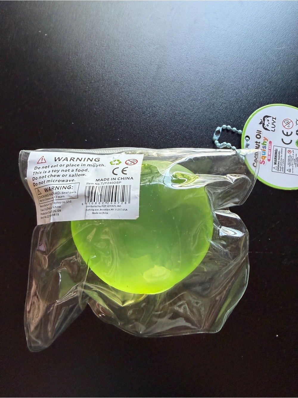 New Squishy Coconut Oil Ball Squeeze Tactile Green Round Ball Fidget Toy 3+
